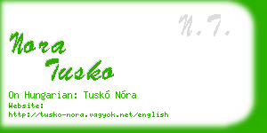 nora tusko business card